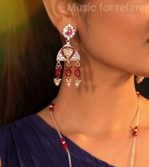 Tuhina 925 silver Jaipur Necklace set