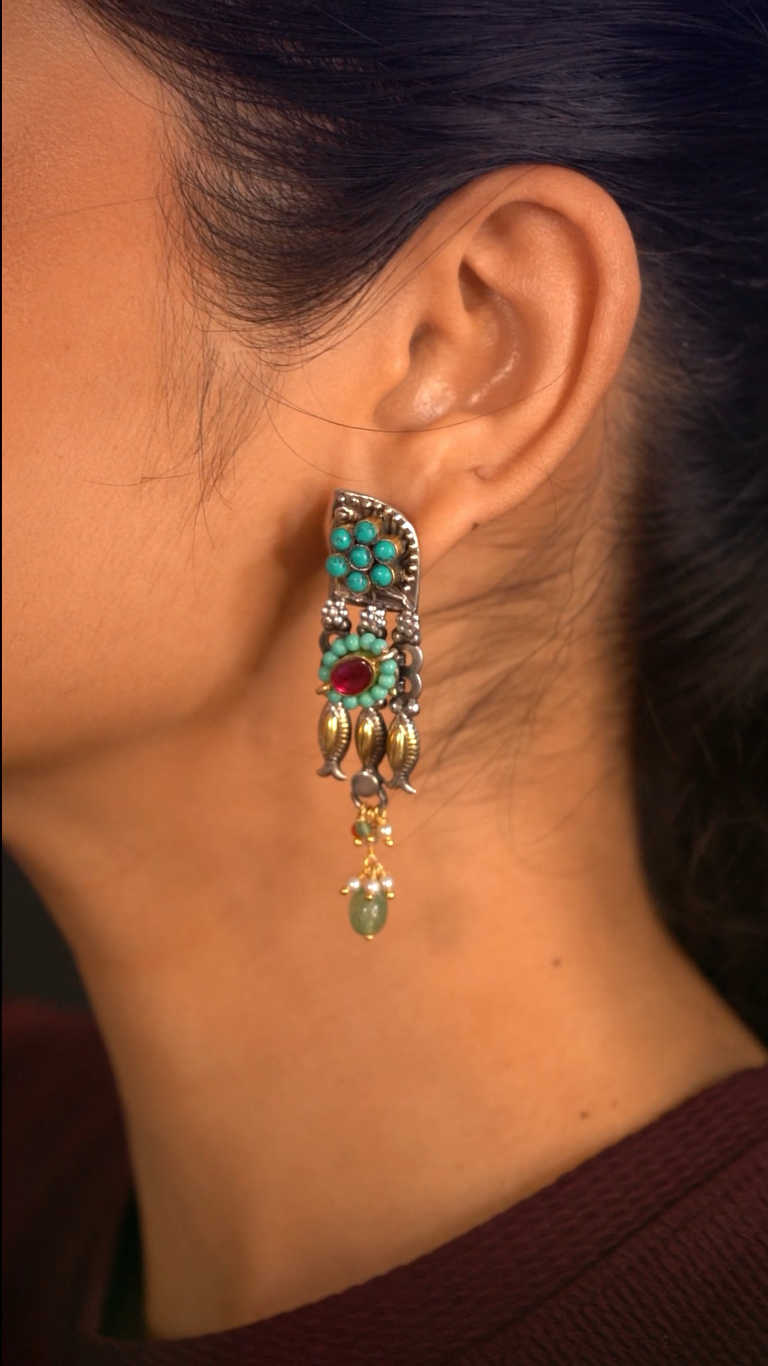 Ayati Jaipur 925 silver earrings