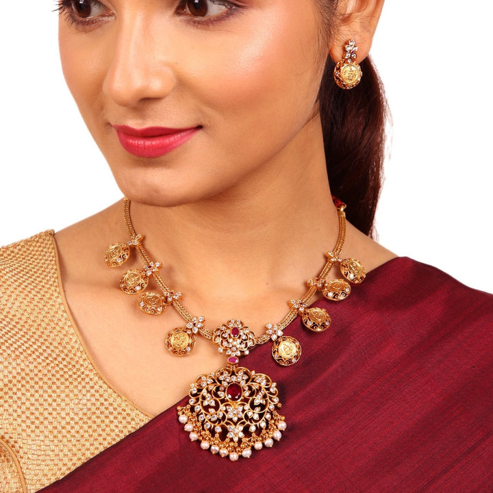 Anusuya Lakshmi Coin Necklace