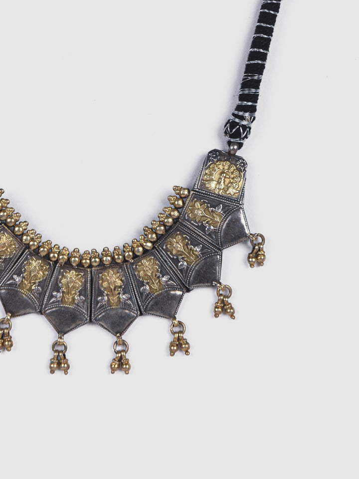 Neysa Jaipur dual-tone 925 Silver necklace