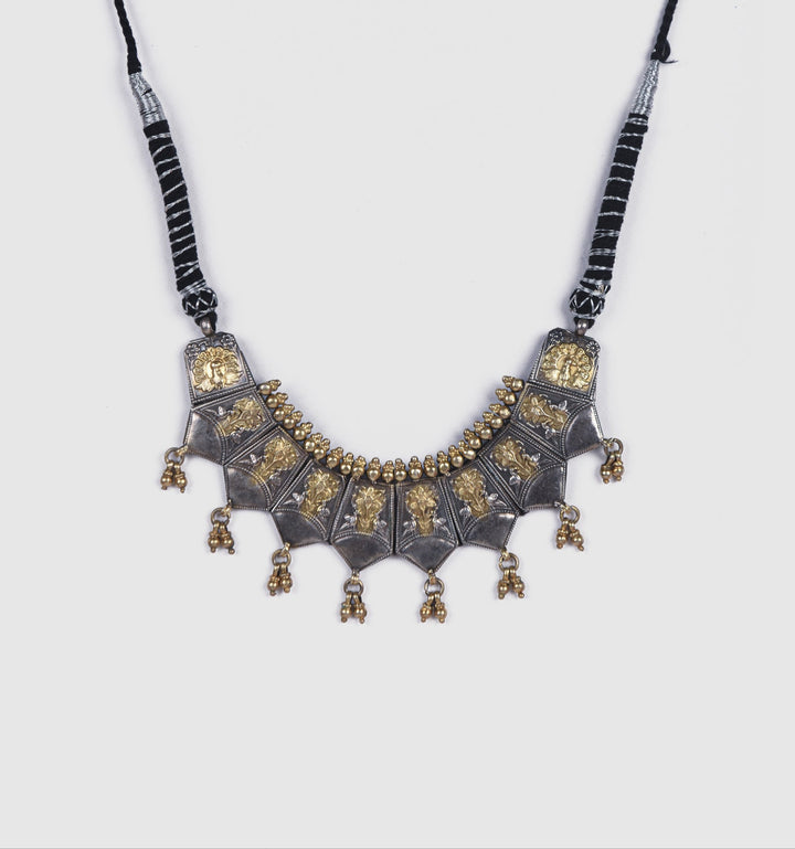 Neysa Jaipur dual-tone 925 Silver necklace