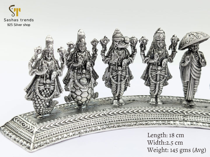 925 silver Dasavathara statue / Vishnu avathar Idols