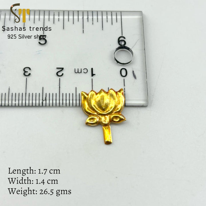Pure Silver 108 Lotus-shaped flower