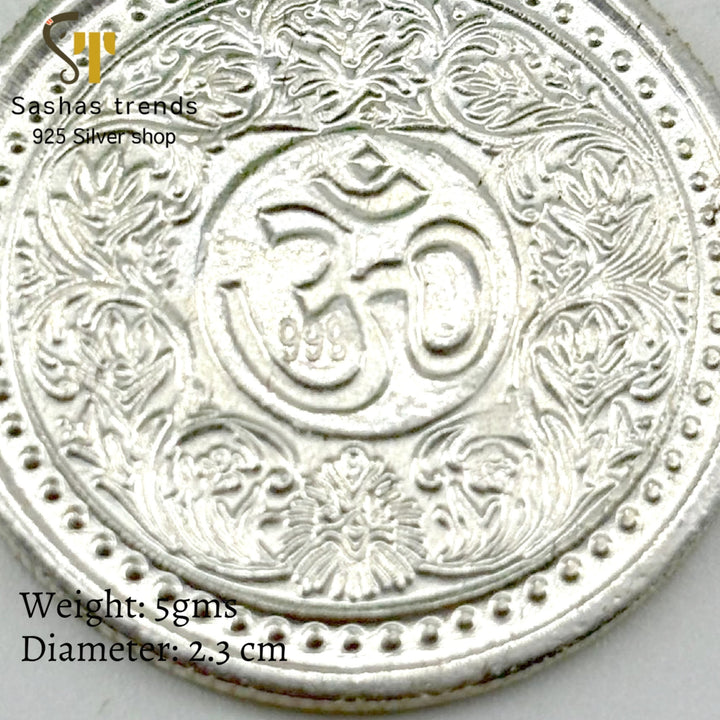 999 Pure silver 5 Gram Ganesh Coin