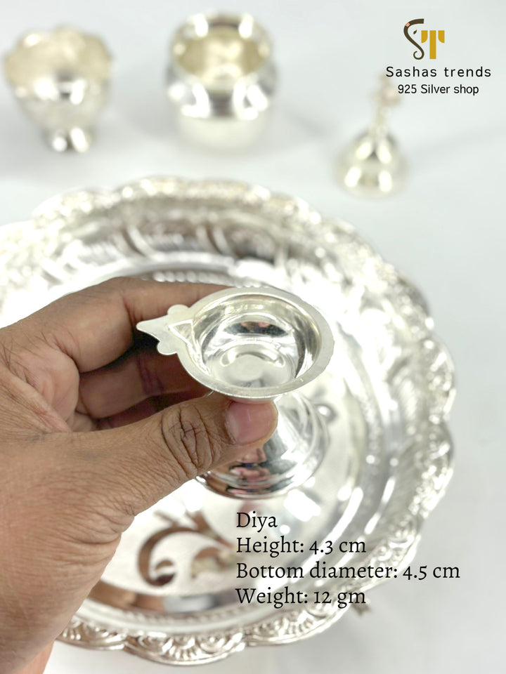 Silver Pooja Thali Set