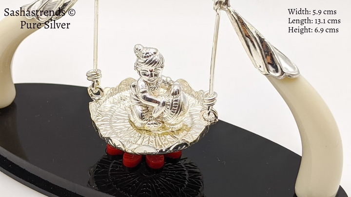 Swinging Bala krishna- Silver gift items