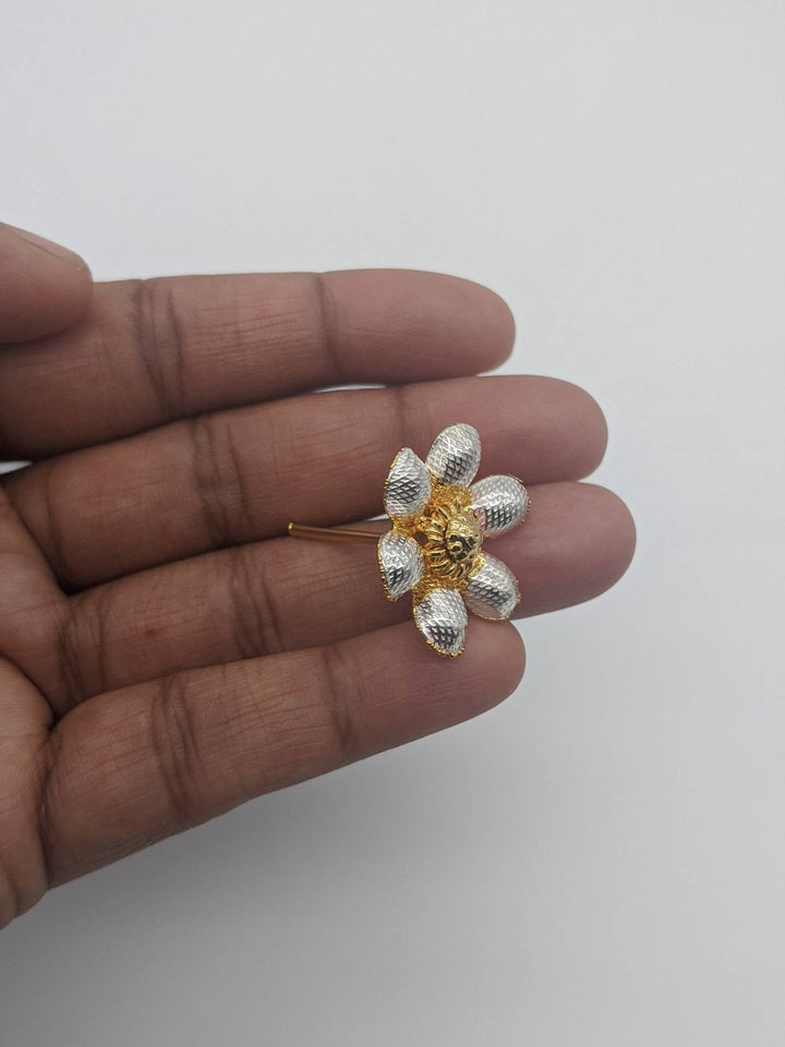 Gold and silver flower- pure silver- silver pooja items for home, return gift for navarathri, wedding and housewarming