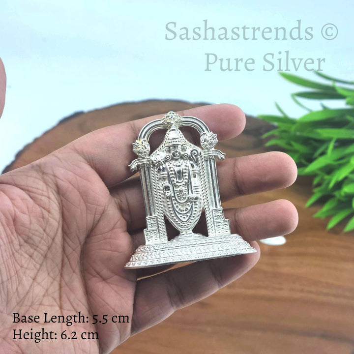 Silver god idol - Balaji idol - 925 silver gift items- pooja items for home, return gift for Navaratri & housewarming