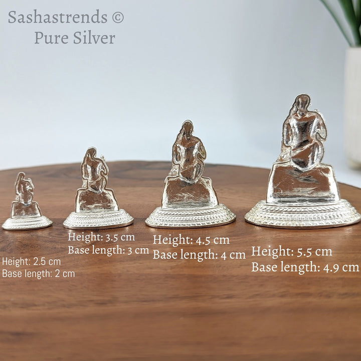 Silver Saibaba statue -Pure silver gift items- silver pooja items for home, return gift for navarathri, wedding & housewarming
