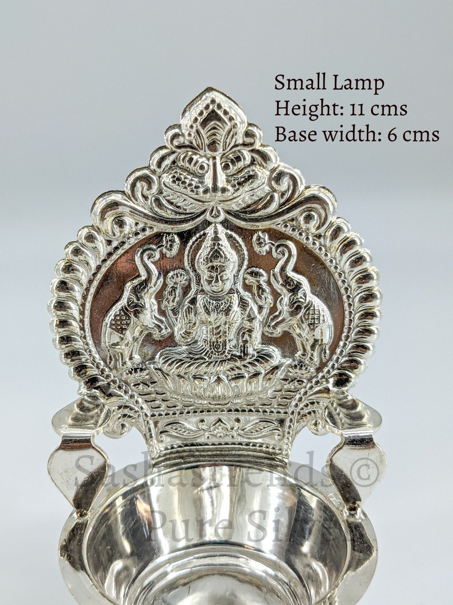 Unique Flower Diya/Lamp - Pure Silver Pooja Items