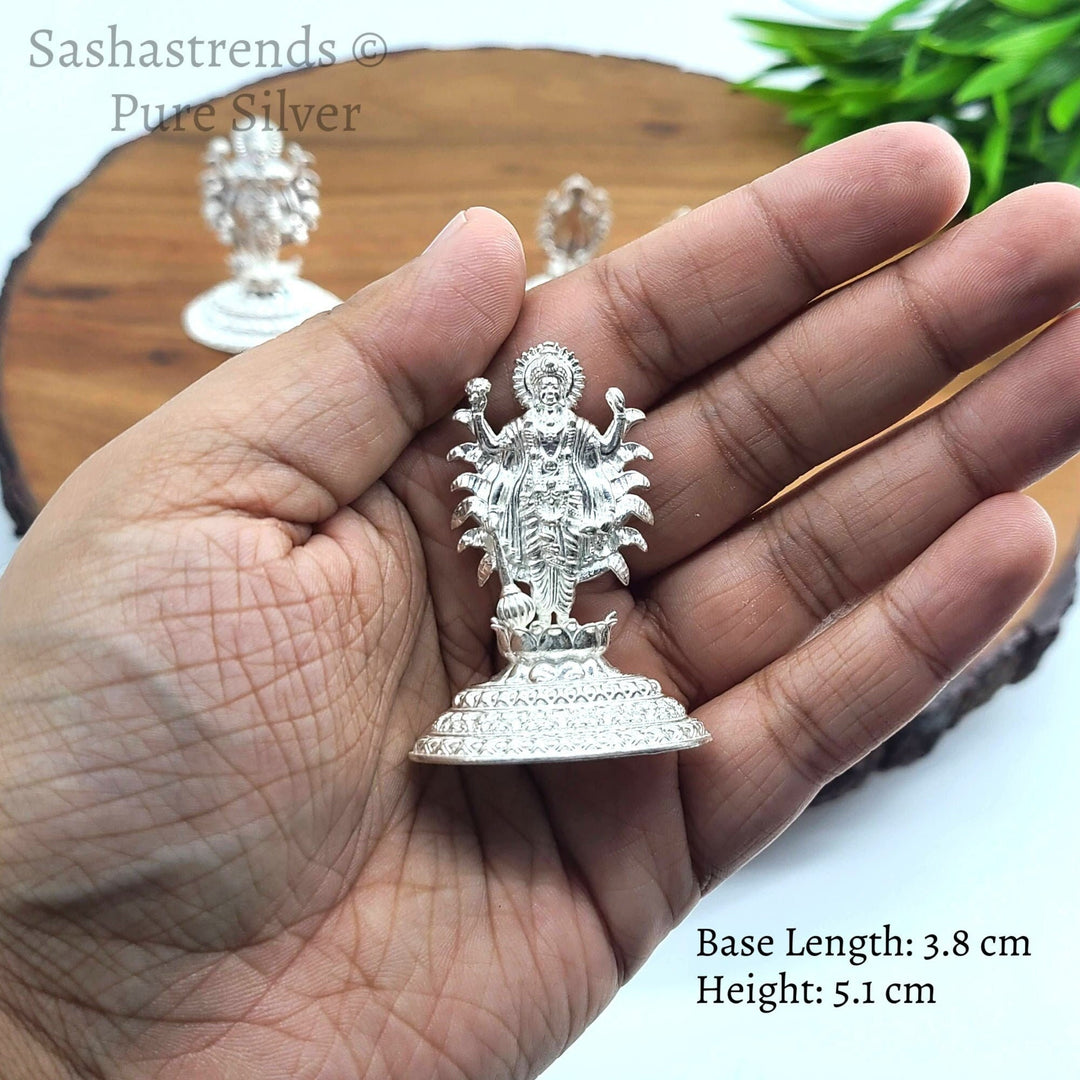 Silver god idol - Maha Vishnu idol - 925 silver gift items- pooja items for home, return gift for Navaratri & housewarming