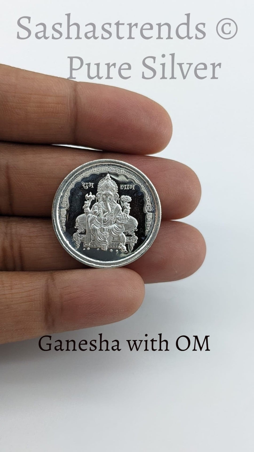 999 pure silver 5-gram coin - pure silver gift items- pure silver items for home, return gift for navarathri, wedding and housewarming