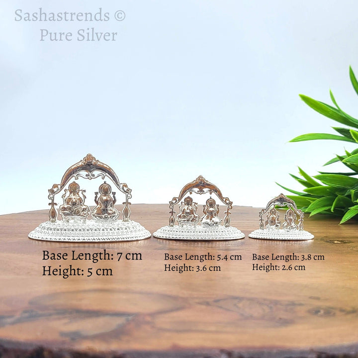 Silver god idol - Lakshmi, Ganesh idol - 925 silver gift items- pooja items for home, return gift for Navaratri & housewarming